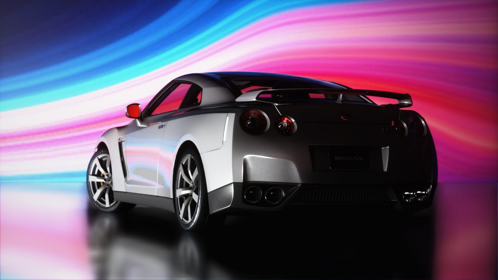 晚霞下的 GT-R
